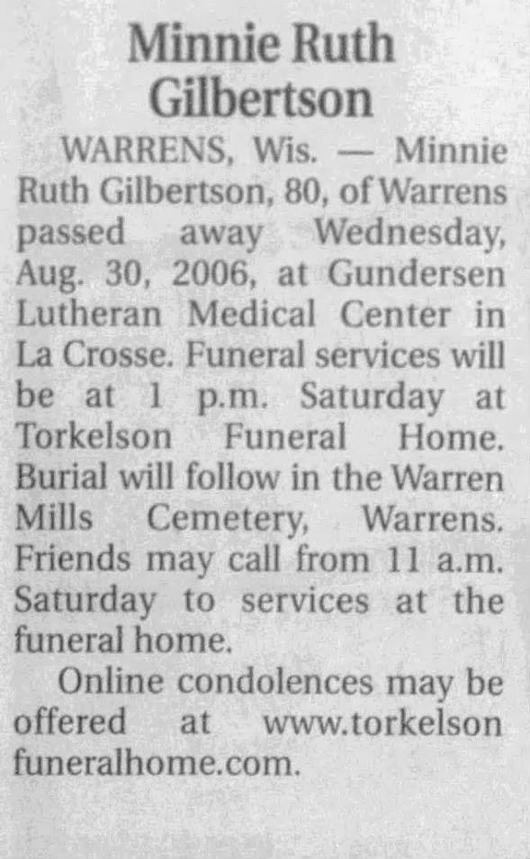 Clipping from The La Crosse Tribune
